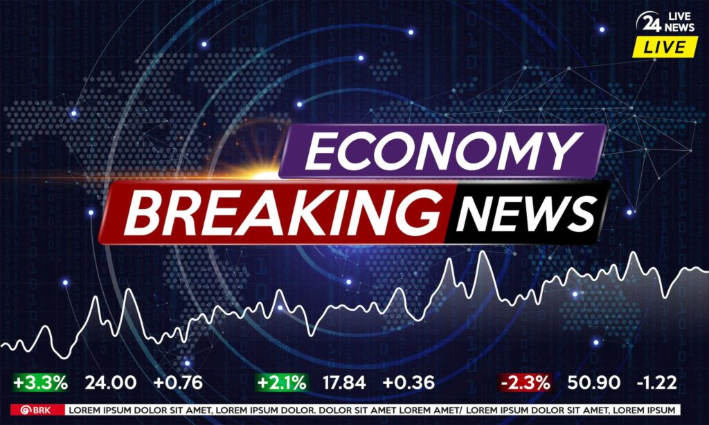 Background screen saver on economic news compressed