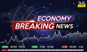 Background screen saver on economic news compressed