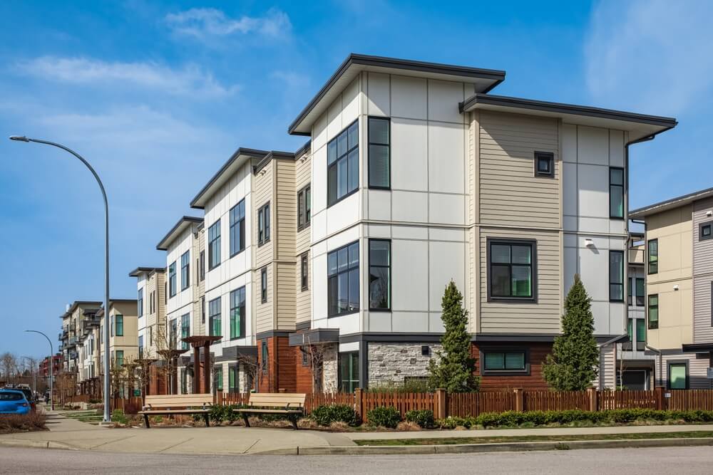 Modern complex of apartment buildings