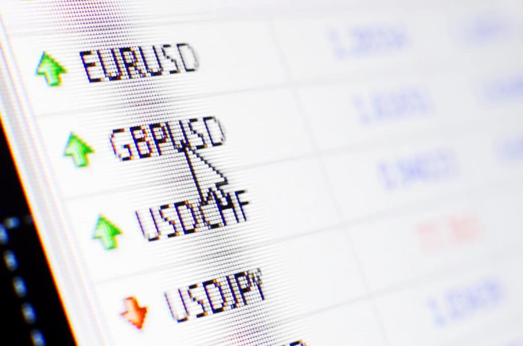 Pares de moedas de Forex: taxa de câmbio para o mercado forex 