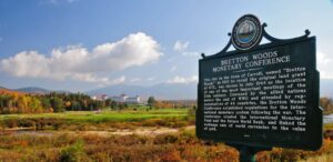 Bretton Woods sign, New Hampshire, USA