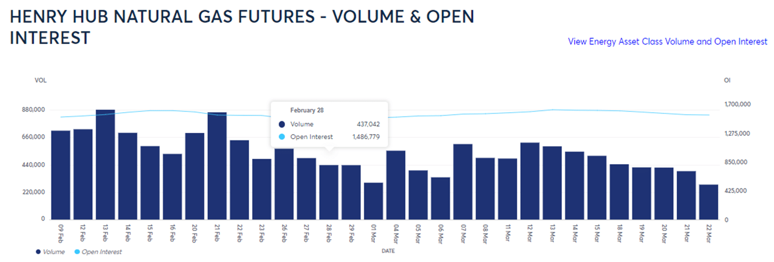 Volume & Open Interest Natural Gas – CME Group